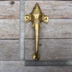 Handmade Brass Ganesha Door Handle Pair – Elephant Antique Temple Door Pull Hardware for Home & Pooja Room 2 PCS - Image 2