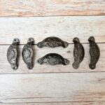 Vintage Cast Iron Cup Pull Handle Antique Drawer Pull Rustic Cabinet Bin Handle, Farmhouse Dresser Cup Handle for Kitchen Cabinets & Furniture Lot of 6 - Image 7