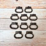 Vintage Twisted Rope Drawer Pulls | Cast Iron Cabinet Hardware 10 pcs lot