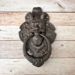 Vintage Cast Iron Devil Face Door Knocker – Gothic Entrance Door Knocker, Antique Style Heavy Duty Front Door Hardware, Rustic Medieval Home Decor