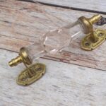 Vintage Pink Crystal Glass Door Handle – 6 Inch Antique Brass Pull Handle for Cabinets, Drawers & Furniture Hardware - Image 3