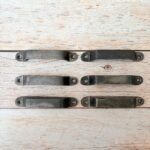 Vintage Cast Iron Cup Pull Handle Antique Drawer Pull, Rustic Cabinet Bin Handle, Farmhouse Dresser Cup Handle for Kitchen Cabinets & Furniture Lot of 6 - Image 8