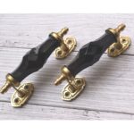 Vintage Black Crystal Glass Door Handle – Antique Brass Pull Handle for Cabinets, Drawers & Furniture 2 pcs - Image 4