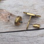 Vintage Pink Crystal Glass Door Handle – 6 Inch Antique Brass Pull Handle for Cabinets, Drawers & Furniture Hardware - Image 4