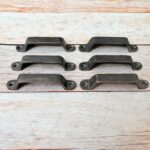 Vintage Cast Iron Cup Pull Handle Antique Drawer Pull, Rustic Cabinet Bin Handle, Farmhouse Dresser Cup Handle for Kitchen Cabinets & Furniture Lot of 6 - Image 7