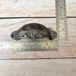 Vintage Cast Iron Cup Pull Handle Antique Drawer Pull Rustic Cabinet Bin Handle, Farmhouse Dresser Cup Handle for Kitchen Cabinets & Furniture Lot of 6 - Image 6