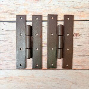 Vintage Rustic Iron Door Hinges Set of 2 – Handmade Farmhouse Hardware for Doors and Cabinets