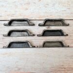 Vintage Cast Iron Cup Pull Handle Antique Drawer Pull, Rustic Cabinet Bin Handle, Farmhouse Dresser Cup Handle for Kitchen Cabinets & Furniture Lot of 6 - Image 5