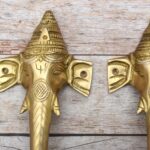 Handmade Brass Ganesha Door Handle Pair – Elephant Antique Temple Door Pull Hardware for Home & Pooja Room 2 PCS - Image 6