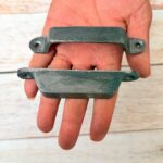 Vintage Cast Iron Cup Pull Handle Antique Drawer Pull, Rustic Cabinet Bin Handle, Farmhouse Dresser Cup Handle for Kitchen Cabinets & Furniture Lot of 6 - Image 4