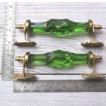 Vintage Green Crystal Glass Door Handle – 7  Inch Antique Brass Pull Handle for Cabinets, Drawers & Furniture Hardware - Image 7