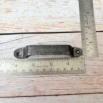 Vintage Cast Iron Cup Pull Handle Antique Drawer Pull, Rustic Cabinet Bin Handle, Farmhouse Dresser Cup Handle for Kitchen Cabinets & Furniture Lot of 6 - Image 2
