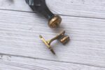 Vintage Style Brass and Glass Door Pulls 7" Inch – Black Gate Kitchen Handles 2pcs - Image 2