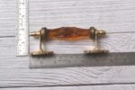Vintage Amber Crystal Glass Door Handle – 6 Inch Antique Brass Pull Handle for Cabinets, Drawers & Furniture 2 Pcs - Image 7