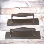 Rustic Iron Barn Door Pull Handle – 20 Inch Large Vintage Door Handle with Backplate for Sliding Doors & Gates 2 pcs Lot - Image 8