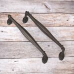Rustic Iron Barn Door Pull Handle with Hand-Forged Design