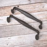Hand Forged Iron Pull Handle – 15 inch Rustic Farmhouse Door Handle for Barn Doors & Gates 2 Pcs Lot - Image 7