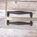 Hand Forged Iron Pull Handle – 15 inch Rustic Farmhouse Door Handle for Barn Doors & Gates 2 Pcs Lot - Image 5