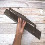 Rustic Iron Barn Door Pull Handle – 20 Inch Large Vintage Door Handle with Backplate for Sliding Doors & Gates 2 pcs Lot - Image 2