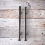 Hand Forged Iron Pull Handle12 Inch Rustic Hammered Cabinet & Barn Door Handle | Antique Furniture Handle 2 Pcs Lot - Image 6