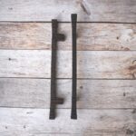 Hand Forged Iron Pull Handle12 Inch Rustic Hammered Cabinet & Barn Door Handle | Antique Furniture Handle 2 Pcs Lot - Image 5