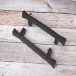 Hand Forged Iron Pull Handle12 Inch Rustic Hammered Cabinet & Barn Door Handle | Antique Furniture Handle 2 Pcs Lot - Image 4