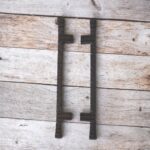 Hand Forged Iron Pull Handle12 Inch Rustic Hammered Cabinet & Barn Door Handle | Antique Furniture Handle 2 Pcs Lot - Image 3