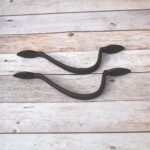 Iron Door Pull Handle – 14" Vintage Heavy Duty Black Door Handle for Sliding Barn Doors, Gates, Cabinets, Garage, Sheds & Furniture (Pack of 2) - Image 5