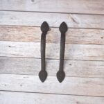 Iron Door Pull Handle – 14" Vintage Heavy Duty Black Door Handle for Sliding Barn Doors, Gates, Cabinets, Garage, Sheds & Furniture (Pack of 2) - Image 4