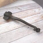 Elephant Trunk Cast Iron Door Handle – Rustic Antique Black Decorative Pull Handle for Doors, Cabinets & Gates 1 Pcs - Image 6
