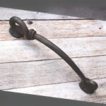 Hand Forged Twisted Iron Pull Handle – Rustic Antique Black Barn Door Handle | Heavy Duty Door Pull for Gates & Cabinets 1 Pcs - Image 2