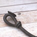 Hand Forged Twisted Iron Pull Handle – Rustic Antique Black Barn Door Handle | Heavy Duty Door Pull for Gates & Cabinets 1 Pcs - Image 3