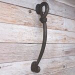 Hand Forged Twisted Iron Pull Handle – Rustic Antique Black Barn Door Handle | Heavy Duty Door Pull for Gates & Cabinets 1 Pcs - Image 4