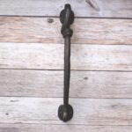 Hand Forged Twisted Iron Pull Handle – Rustic Antique Black Barn Door Handle | Heavy Duty Door Pull for Gates & Cabinets 1 Pcs - Image 7