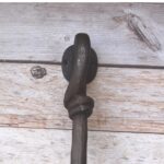 Hand Forged Twisted Iron Pull Handle – Rustic Antique Black Barn Door Handle | Heavy Duty Door Pull for Gates & Cabinets 1 Pcs - Image 8