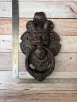 Vintage Cast Iron Devil Face Door Knocker – Gothic Entrance Door Knocker, Antique Style Heavy Duty Front Door Hardware, Rustic Medieval Home Decor - Image 9