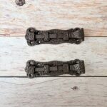 Vintage Iron Door Latch , Rustic Barrel Bolt Lock 2 pcs Lot - Image 9