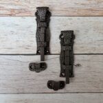Vintage Iron Door Latch , Rustic Barrel Bolt Lock 2 pcs Lot - Image 6