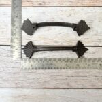 Rustic Cast Iron Fleur-de-Lis Pull Handles | Vintage Black Cabinet & Door Hardware Set of 6 - Image 7