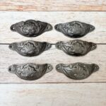 Vintage Cast Iron Cup Pull Handle Antique Drawer Pull Rustic Cabinet Bin Handle, Farmhouse Dresser Cup Handle for Kitchen Cabinets & Furniture Lot of 6 (Copy) - Image 7