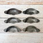 Vintage Cast Iron Cup Pull Handle Antique Drawer Pull Rustic Cabinet Bin Handle, Farmhouse Dresser Cup Handle for Kitchen Cabinets & Furniture Lot of 6 (Copy) - Image 6