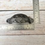 Vintage Cast Iron Cup Pull Handle Antique Drawer Pull Rustic Cabinet Bin Handle, Farmhouse Dresser Cup Handle for Kitchen Cabinets & Furniture Lot of 6 (Copy) - Image 4