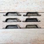Vintage Cast Iron Cup Pull Handle Antique Drawer Pull, Rustic Cabinet Bin Handle, Farmhouse Dresser Cup Handle for Kitchen Cabinets & Furniture Lot of 6 - Image 6
