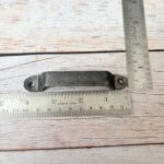 Vintage Cast Iron Cup Pull Handle Antique Drawer Pull, Rustic Cabinet Bin Handle, Farmhouse Dresser Cup Handle for Kitchen Cabinets & Furniture Lot of 6 - Image 3