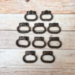 rustic iron ring pull antique ring pull handle vintage drawer pull iron cabinet handle twisted ring pull farmhouse drawer hardware rustic furniture handle antique iron pull