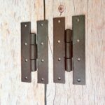 Vintage Rustic Iron Door Hinges Set of 2 – Handmade Farmhouse Hardware for Doors and Cabinets - Image 2