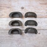 Vintage Cast Iron Cup Pull Handle – Antique Rustic Drawer Pull for Cabinets, Cupboards & Furniture 6 Pcs - Image 8