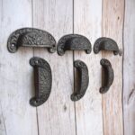 Vintage Cast Iron Cup Pull Handle – Antique Rustic Drawer Pull for Cabinets, Cupboards & Furniture 6 Pcs - Image 6