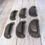 Vintage Cast Iron Cup Pull Handle – Antique Rustic Drawer Pull for Cabinets, Cupboards & Furniture 6 Pcs - Image 5