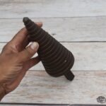 Solid steel stepped cone mandrel stake with square shank for ring sizing, jewelry making, blacksmithing, and metal forming.